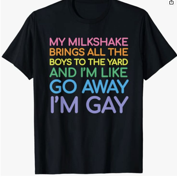 Lesbian flag gay pride Rainbow LGBT Funny Queer My milkshake T-Shirt Lesbian Shirts, Lesbian Flag, Pride Merch, Pride Rainbow, Gay Pride, Flag, Rainbow, Funny, T Shirt