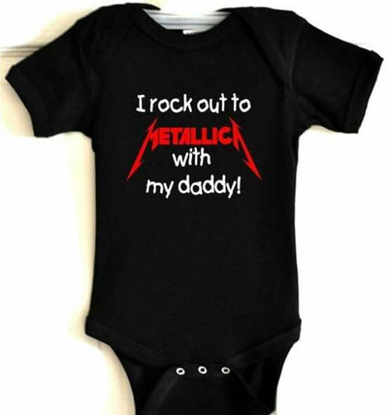 Metallica Baby, T Shirt Bodysuit, Band Clothes, Shirt Romper, Black Onesie, Goth Baby, Band Outfits, Shirt Bodysuit, Baby Top