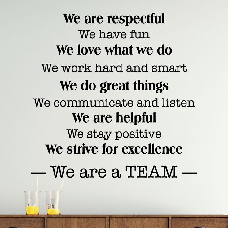 we are a team wall decal