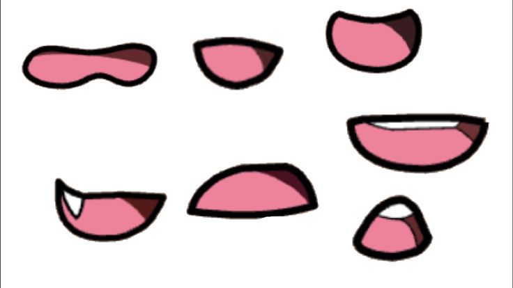 some pink lips with different shapes and sizes