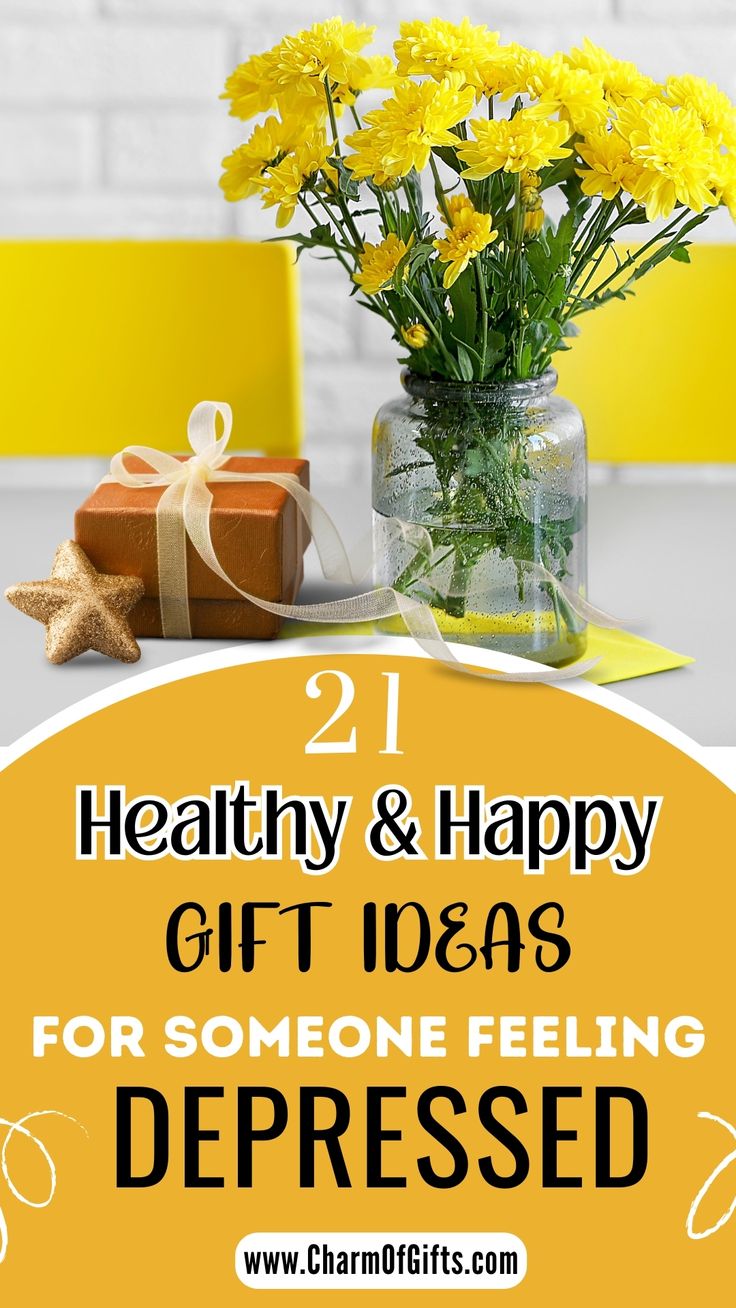 These 21 gift ideas are aimed at relieving sadness for a friend, relative, loved one, etc., feeling depressed at the moment. Happy and motivational gifts to keep them looking at the positive side of things and focusing on the bright side. Great for both men and women alike. #happygift #thinkingofyougift #cheerupgift #positivegifts #meltdepressiongift 21 Gift Ideas, Post Surgery Gift, Caregiver Gifts, Surgery Gift, Health Gifts, Thoughtful Gift Ideas, Cheer Up Gifts, Get Well Gifts, Happy Gifts