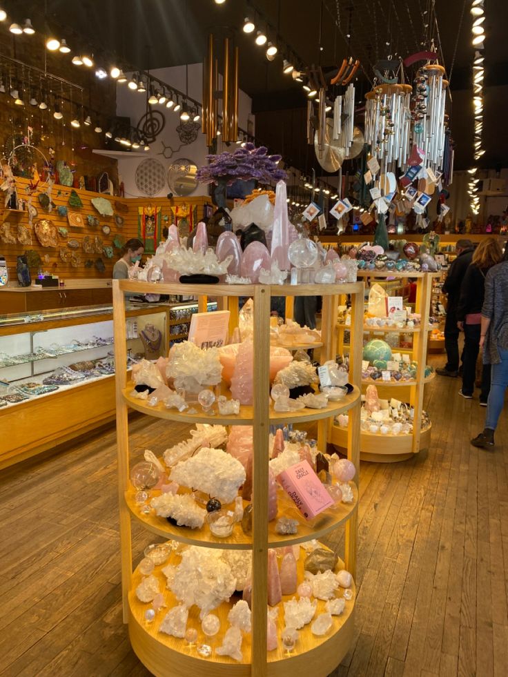 a store filled with lots of different types of cakes