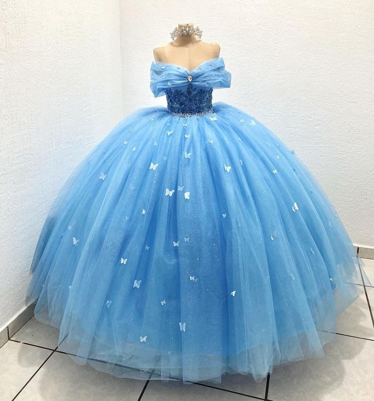 Blue Butterfly Quince, Butterfly Quince Dress, Butterfly Quinceanera Dress, Baby Blue Quinceanera Dresses, Future Wedding Dress, Cinderella Quinceanera Dress, Blue Quince Dress, Butterfly Quince, Baby Blue Quinceanera