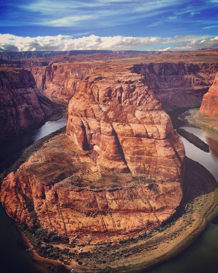 an aerial view of the grand canyons and rivers