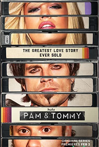 an advertisement for the movie, pam and tommy