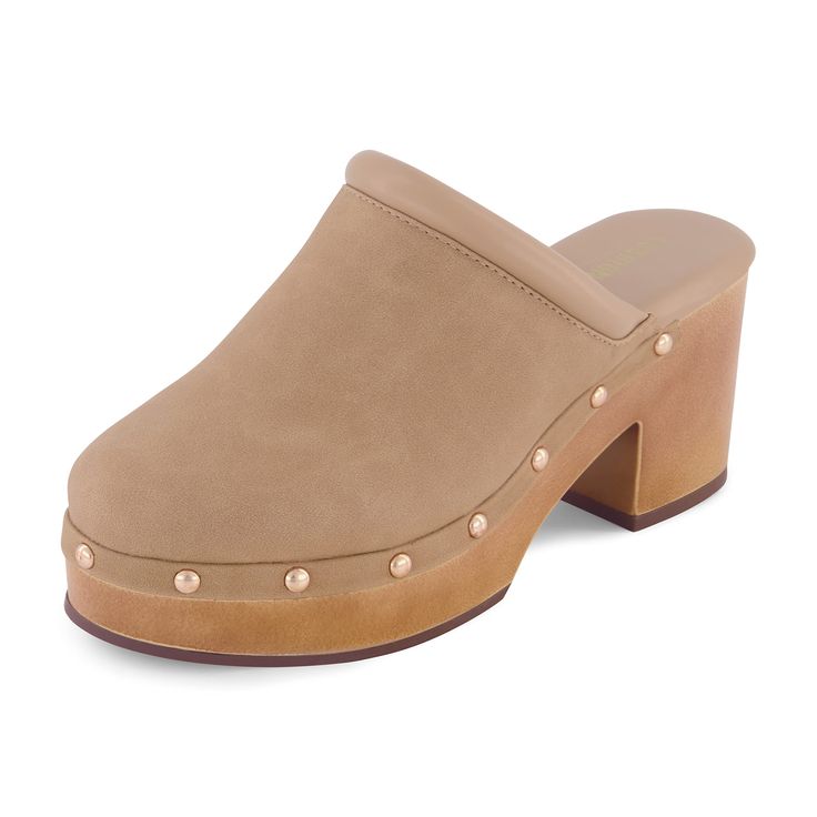 PRICES MAY VARY. Soft Premium Vegan Nubuck Leather upper Easy on / off Memory Foam padding Traction outsole 3 Inch Heel Slip into these cute and extremely comfortable Faux Wood clogs. Easy to slip in and out of and has a great fit! Our Memory Foam technology will keep your feet comfy throughout your day! Wood Clogs, Amazon Favorites, 3 Inch Heels, Nubuck Leather, Faux Wood, Mule Clogs, On Off, Special Features, Memory Foam