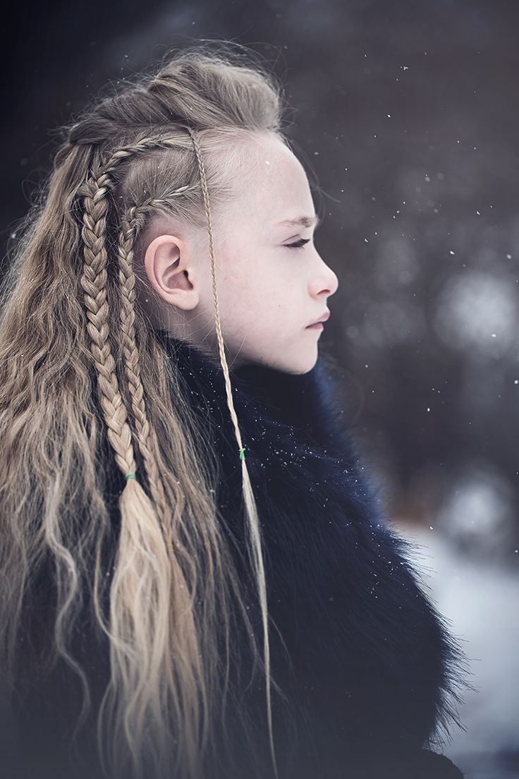 Vikings inspired braided long hair winter portrait Buffalo NY Kristen Rice shiel... , Braided Long Hair, Lagertha Hair, Winter Portrait, Hair Winter, Viking Braids, Winter Portraits, Viking Hair, Trending Hairstyles, Braids For Long Hair