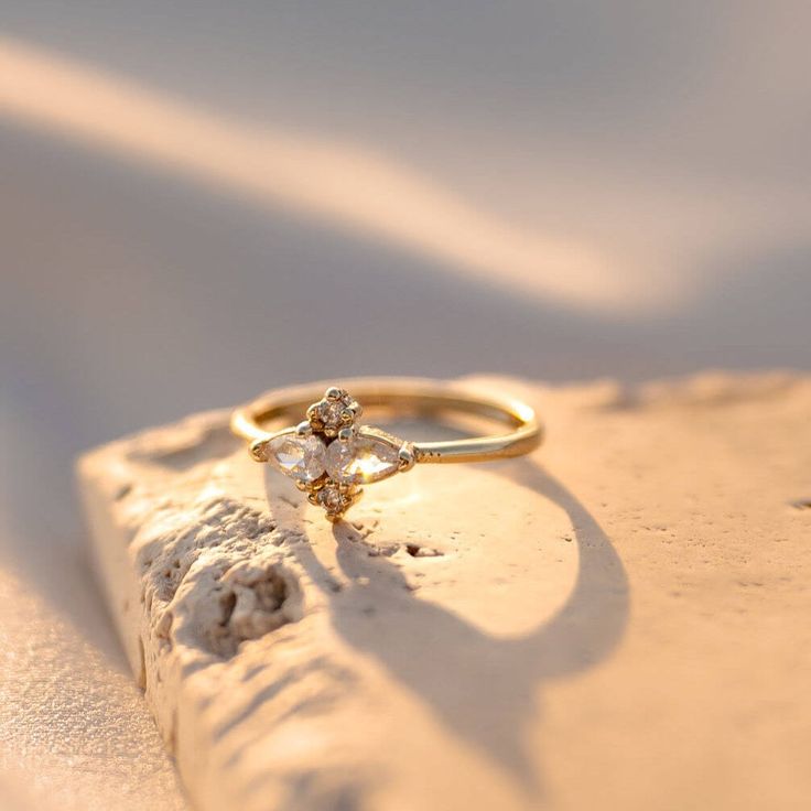 18k Gold-Filled Vintage Flower Cubic Zirconia Ring Dainty Cluster Ring With Rose Cut Diamonds For Promise, Delicate Cluster Ring With Rose Cut Diamonds For Promise, Dainty 14k Gold Ring For Proposal, 14k Gold Dainty Birthstone Ring For Proposal, Dainty 14k Gold Birthstone Ring For Proposal, Dainty Yellow Gold Birthstone Ring For Proposal, Delicate Cubic Zirconia Flower Ring, Delicate Rose Gold Cluster Ring, Delicate Marquise Cut Yellow Gold Diamond Ring