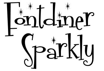 a black and white photo with the words fondner sparkly