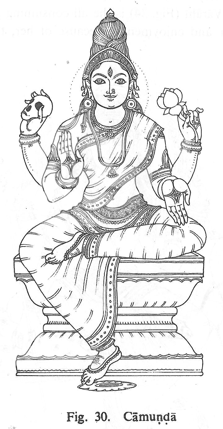 the hindu god sitting on top of a statue with his hands in each hand and holding a