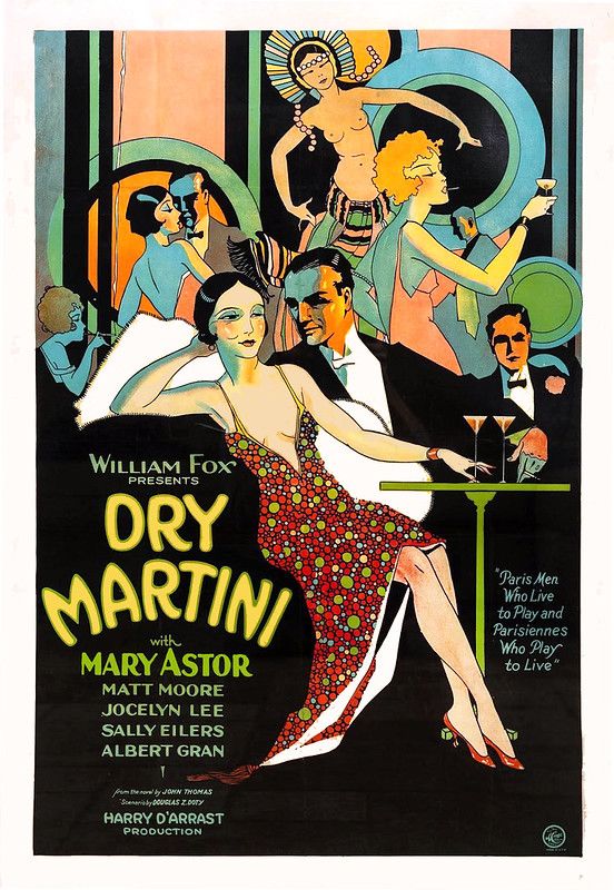 an old movie poster for dry martini