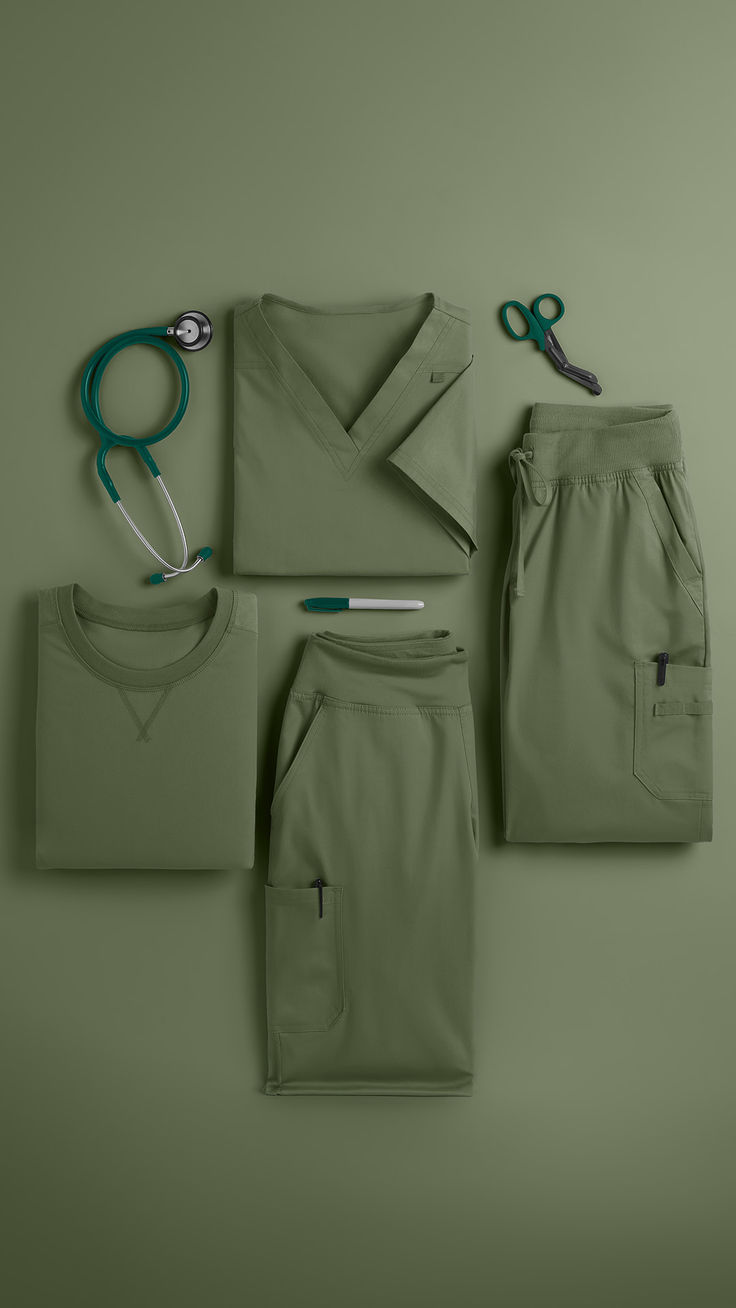 🌿✨ Add a touch of elegance to your scrub wardrobe with our new Light Olive. Perfect for style and a pop of color in your outfit! Scrubs For Doctors, Scrub Uniform Ideas, Scrubs Colors, Scrubs Outfit Ideas, Pink Joggers Outfit, Scrubs Fashion, Fall Scrubs, Nurse Outfit Scrubs, Medical Scrubs Fashion