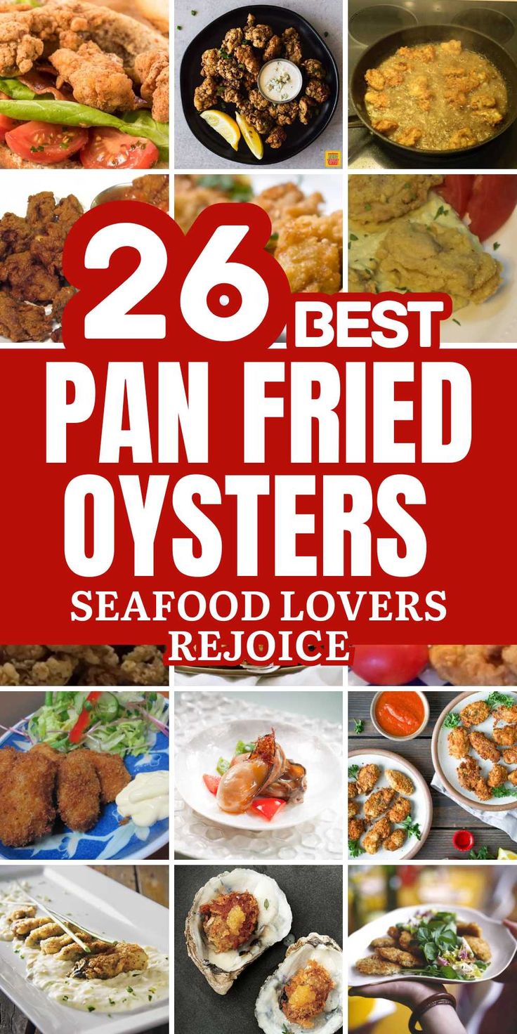 the cover of 26 best pan fried oysters seafood lovers recipe