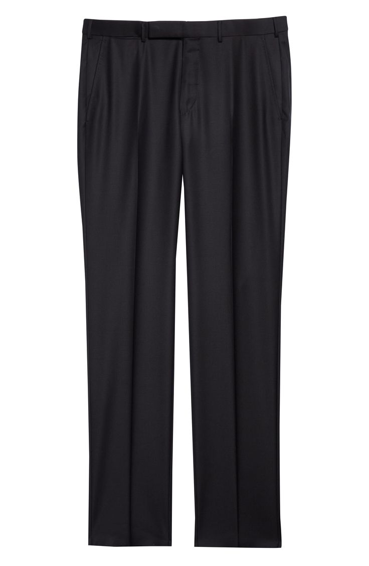 These staple pants are cut from wool in a slim fit that makes for easy pairing across your wardrobe. Zip fly with hook-and-bar closure Front slant pockets back button-welt pockets Cotton lining 100% wool Dry clean Made in Italy Men's Designer Clothing Staple Pants, Wool Pants, Designer Clothes For Men, Welt Pockets, Pajama Pants, Designer Clothing, In Italy, Dry Clean, Nordstrom