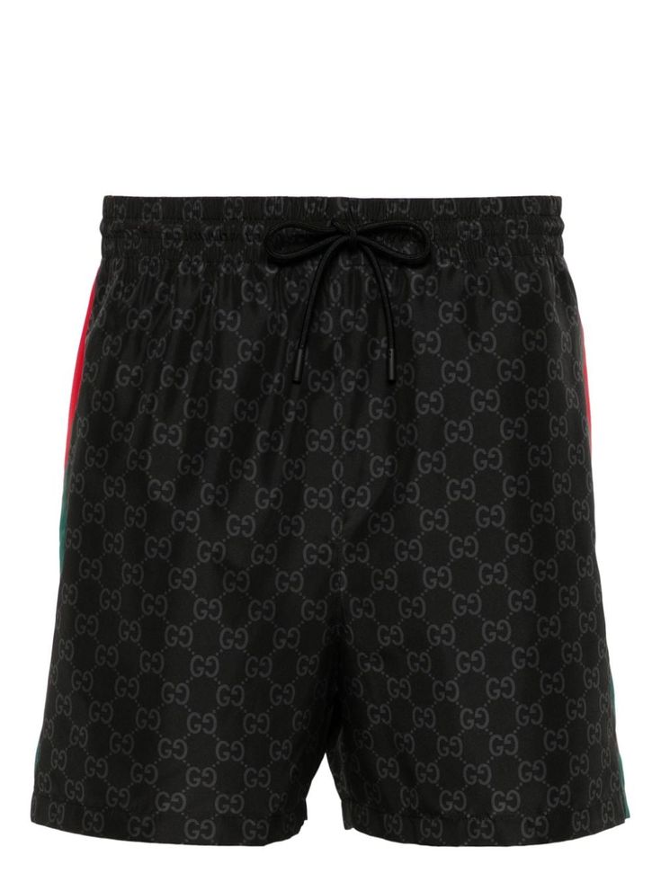 black signature GG Supreme print signature Web-stripe trim elasticated waistband with internal drawstring two side inset pockets straight leg mesh partial lining Be mindful to try on swimwear over your own garments. We've partnered with Good On You — an independent agency that rates how brands perform in relation to their impact on the planet, people and animals, with a multi-criteria rating simplified to a five points scale. In order to be awarded our conscious label, larger brands need to scor City Shorts, Printed Swim, Summer Beach Wear, Light Jacket, Try On, Jacket Style, Board Shorts, Swim Shorts, Jean Coat