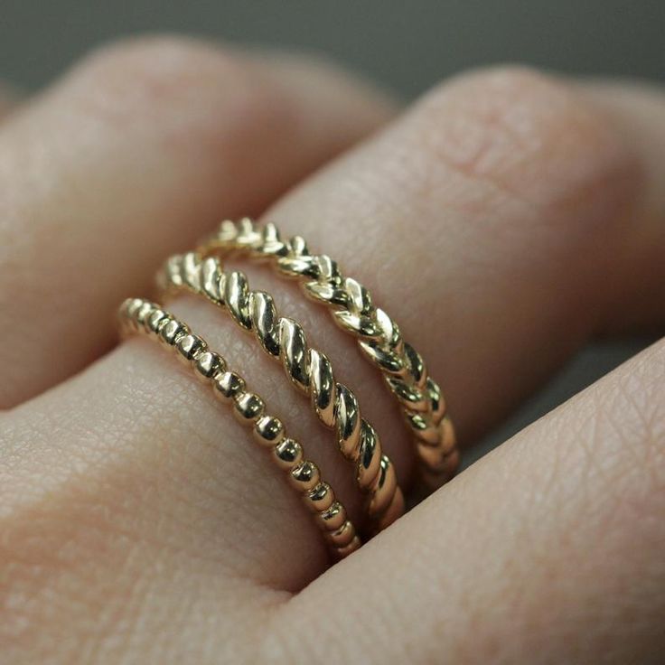 Rope Delicate Gold Ring Gold Stacking ring Stacking Ring | Etsy Dainty Open Band Rings With Diamond Cut, Dainty Diamond Cut Open Band Rings, Couple Stackable Promise Rings With Open Band, Modern Twist Diamond Cut Ring For Anniversary, Modern Style Diamond Cut Rings For Anniversary, Adjustable Rings With A Modern Twist For Promise, Adjustable Promise Ring With A Modern Twist, Modern Twist Adjustable Promise Ring, Adjustable Fine Jewelry Rings With Diamond Cut