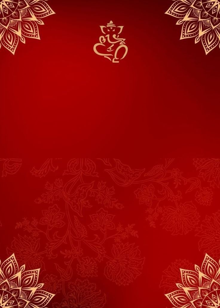 a red and gold background with flowers