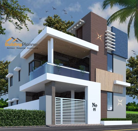 a modern style house is shown in this image