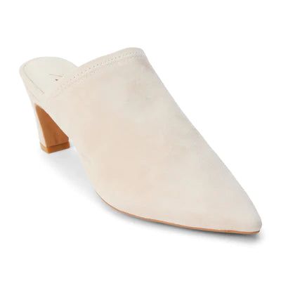 Soft suede pointed toe mule with architectural heel. Suede upper Manmade outsole 2.75 in / 6.99 cm heel Unlined Padded insole Pull-on style Fits true to size. Please note: due to the nature of the leathers used on this style, each pair will look similar but not identical to the one pictured. These are considered natural variances and part of the intended look. Heeled Mule, Heeled Mules Sandals, Mule Sandals, Soft Suede, One Pic, Mule, Kids Accessories, The One, Sandals