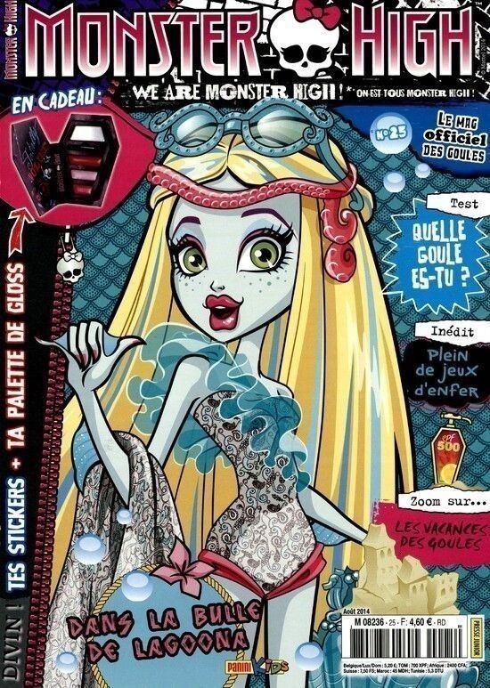 the cover to monster high magazine