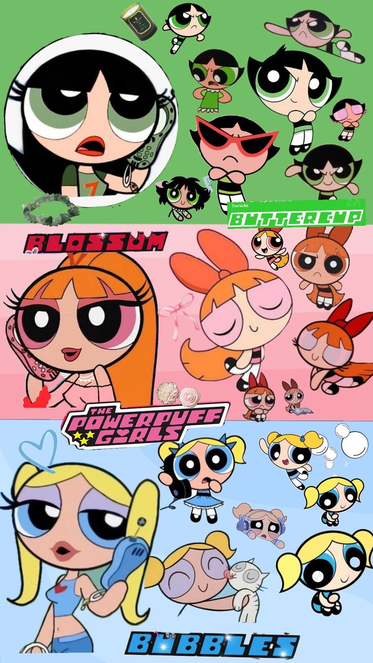 the powerpuff girls are all different colors