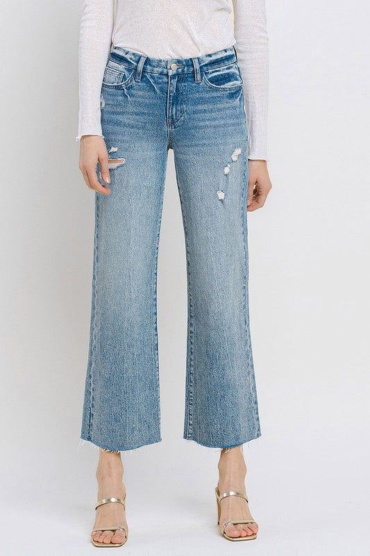 Crop Wide Leg Jeans, Stella Jeans, Kimono Sweater, Frayed Hem Jeans, Cropped Wide Leg Jeans, Flying Monkey, Hem Jeans, Denim Collection, China Fashion