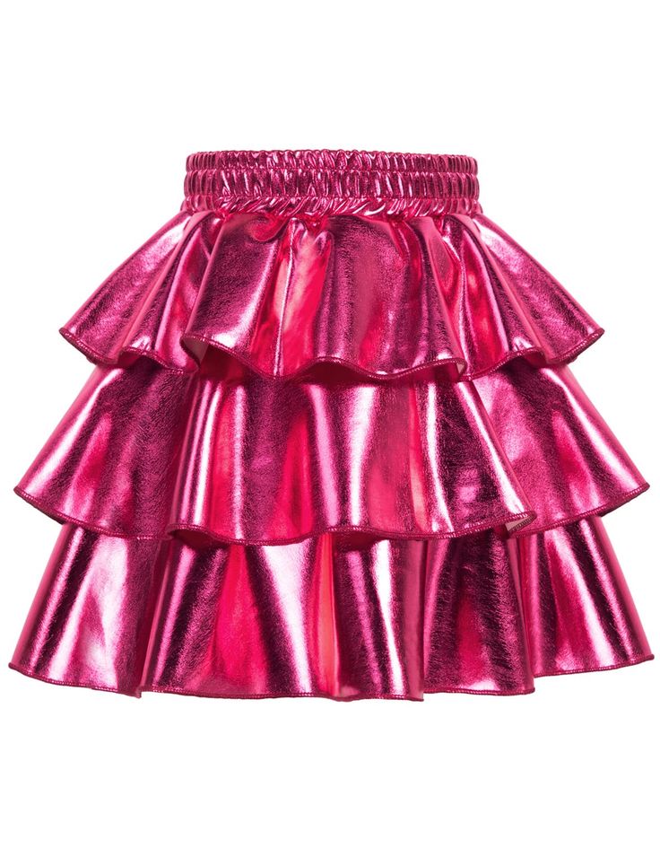 PRICES MAY VARY. Material:The girls skirts is made of 90%Polyester，10%Elastane, the fabric is soft and breathable, cute and fashionable. Features:The elastic waist of the girls skirt, not easy to slip off, not tight, easy to put on and take off. let your girls to play freely. Comfortable and soft fabric, perfect for everyday wear, with A-line shape, very fashionable and cute. Applicable occasion:This shiny and cute short skirts for girls is suitable for daily wear/Outdoor activities/Halloween/Bi Cute Short Skirts, Chelsea Roberts, Rock Star Costume, Summer Mini Skirt, Layered Ruffle Skirt, Shiny Skirts, Skirts For Girls, Catty Noir, Christmas Skirt