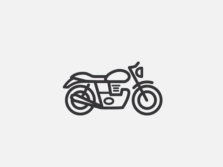 a black and white line drawing of a motorcycle