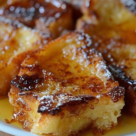 cinnamon french toast on a plate with syrup