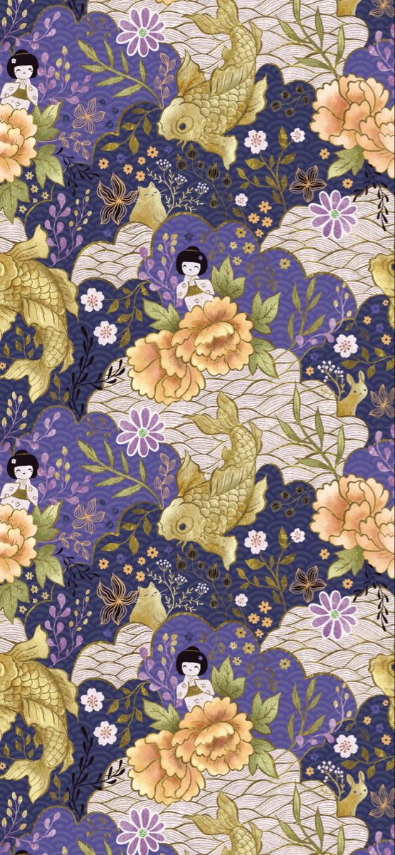 Purple Chinese Wallpaper, Purple Chinese Aesthetic, Asian Aesthetic Wallpaper, Chinese Celebrations, Chinese Drawing, Purple Fish, Asian Wallpaper, Chinese Theme, Chinese Wallpaper