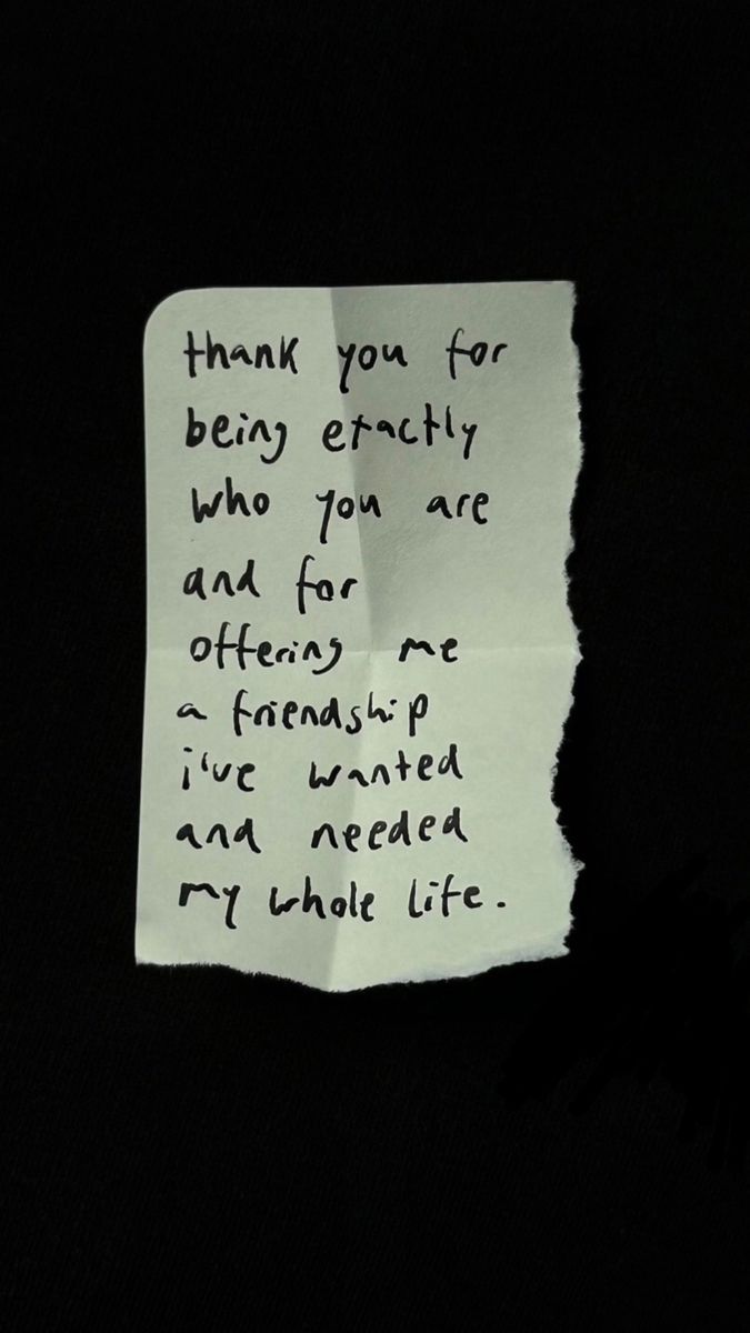 a piece of paper with the words thank you for being exactly who you are and for others