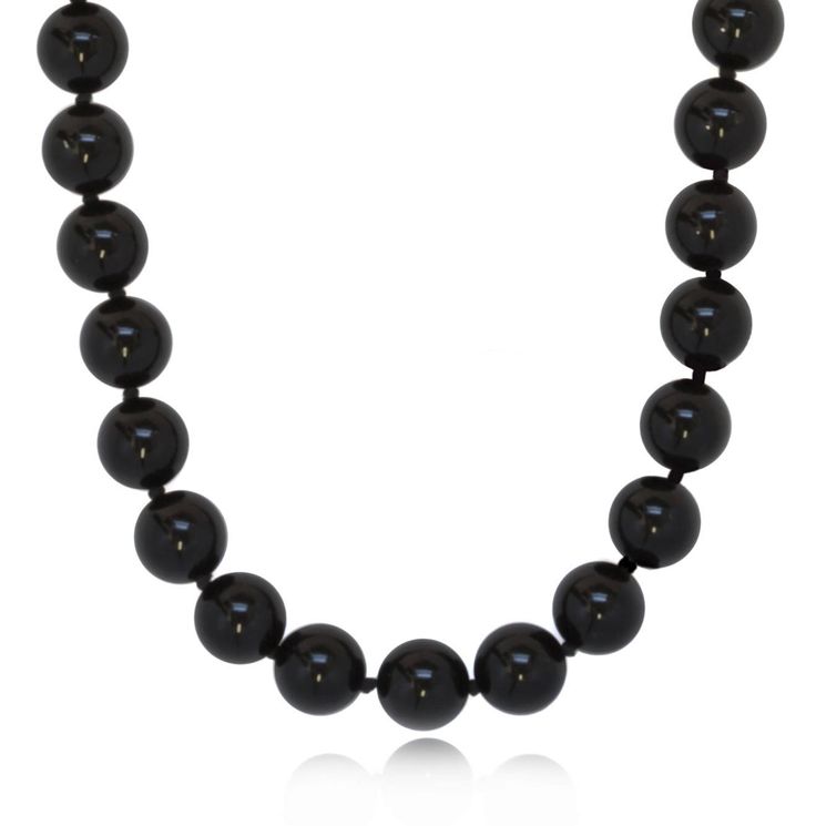 This Fashionable Polished Black Onyx Bead Necklace Features 8mm Round Black Onyx Beads. The Beads are Strung on Matching Thread and are Individually Knotted. This Onyx Necklace is Available in Several Lengths and is Secured with a Rhodium Plated 925 Sterling Silver Fishhook Clasp and Features a French Wire Finish for Durability. Arrives in Elegant Jewelry Packaging, A Beautiful Presentation for the Most Special Occasions! Hand Made in the USA! Beaded Necklace For Men, Black Onyx Necklace, Gemstone Beaded Necklace, Onyx Necklace, Onyx Gemstone, Necklace For Men, Onyx Bead, Cool Necklaces, Online Jewelry Store