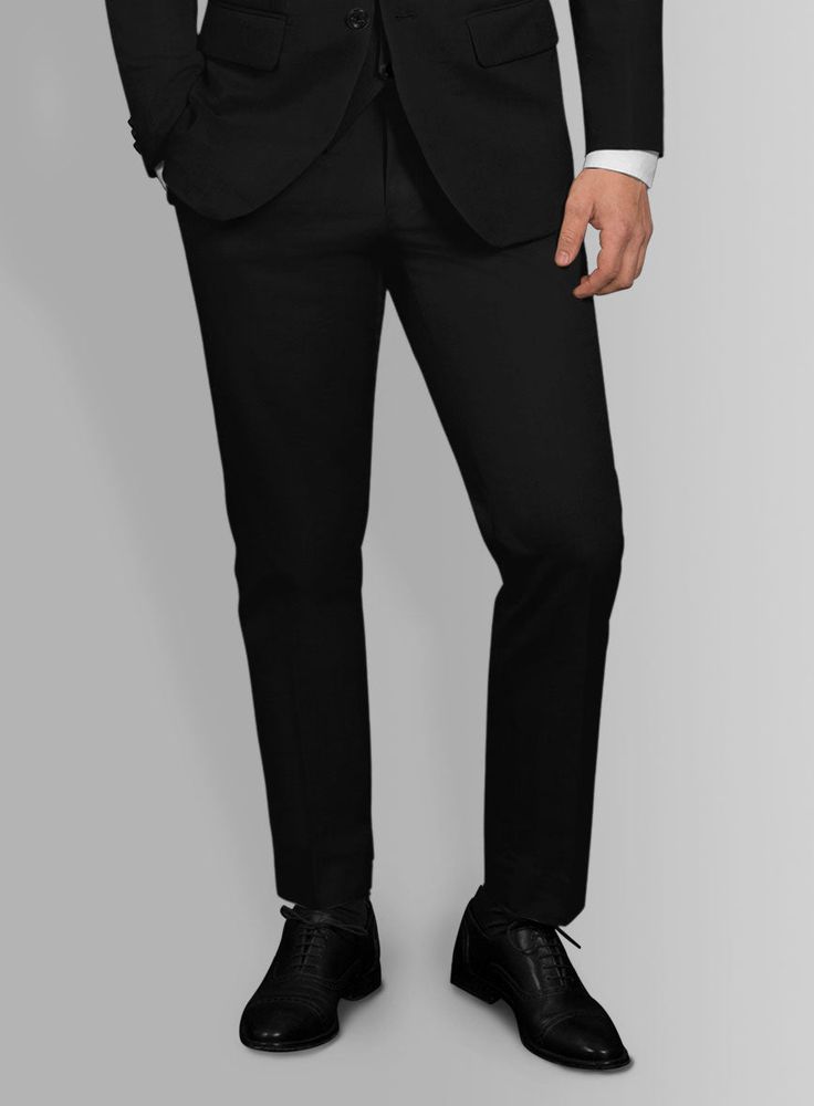 Renovate your masculine elegance with our refined Black Chino suit. Crafted from cotton, the sleek and sharp suit will accentuate your individual style and establish a powerful business look that will command attention wherever you go. Unite it with a matching waistcoat, white shirt, gray tie, and dark brown shoes to complete an agelessly refined professional profile.   Look Includes  Black Chino Fabric  Two Button Jacket Style  Notch Lapel  Horn Royal Black Buttons  Single Vent  Three Cuff Butt Black Chino Pants, Dark Brown Shoes, Grey Tweed Suit, Green Velvet Jacket, Herringbone Tweed Jacket, White Linen Suit, Peaky Blinders Suit, Royal Blue Suit, Black Chinos