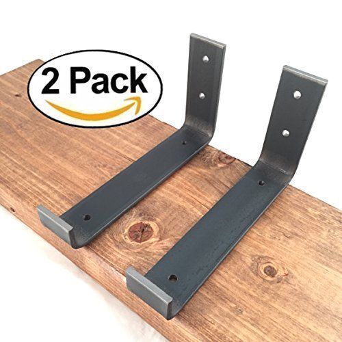 two brackets are attached to a wooden board