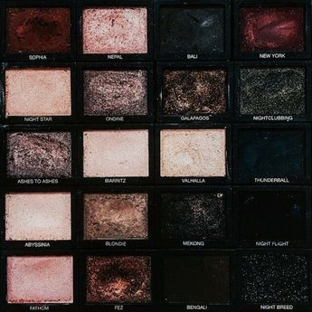 Used Eyeshadow Palette, Eyeshadow Pallets Aesthetic, Makeup Palette Aesthetic, Aesthetic Pallete, Eyeshadow Palette Aesthetic, Pallets Makeup, Black Eyeshadow Palette, Dark Eye Shadow, Dark Palette