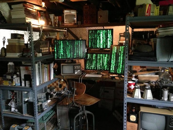 a room filled with lots of different types of electronic equipment