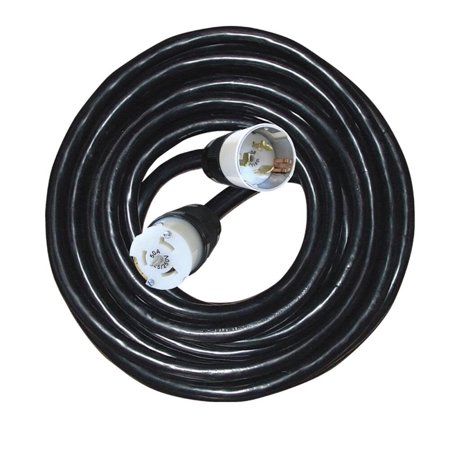 the black and white extension cord is shown