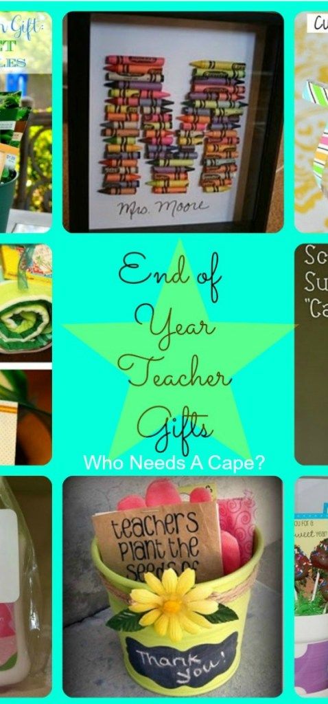 a collage of pictures with words and pictures on the bottom, including teacher gifts