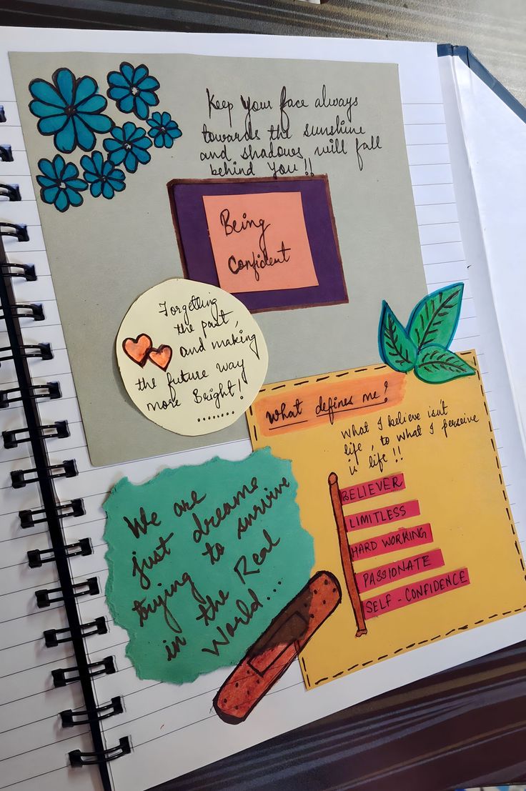 an open notebook with some writing on it