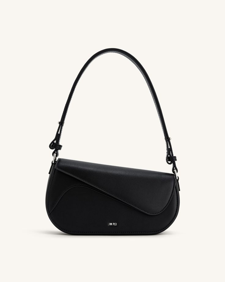 Addisyn Shoulder Bag - Black Black Top Handle Baguette Bag With Phone Pocket, Black Clutch Baguette Bag For Daily Use, Black Baguette Clutch For Daily Use, Evening Handheld Flap Bag With Phone Pocket, Black Handheld Baguette Bag For Evening, Black Evening Handheld Baguette Bag, Classic Black Baguette Bag With Mobile Phone Pocket, Classic Black Baguette Bag With Mobile Phone Holder, Classic Black Baguette Bag With Phone Holder