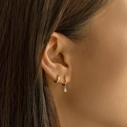 Earrings 2 Holes Gold, 2nd Whole Earring, Two Piecing Earrings, Gold Earrings Two Piercings, Earrings Aesthetic Doubles, Bridal Earrings Double Piercing, Two Piercing Ear, Cute Two Piercing Earrings, Two Pierced Ears