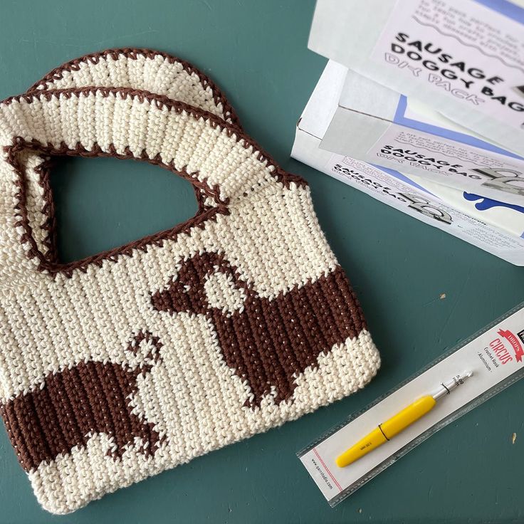 Beginner Crochet Project 🤎 Brown Sausage Doggy Bag 🤎 by devout hand Goose Handbag Crochet Pattern, Tiktok Design, White Sausage, Sausage Dogs, Beginner Crochet Projects, Beginner Crochet, Learn How To Crochet, Bag Diy, Dog Bag