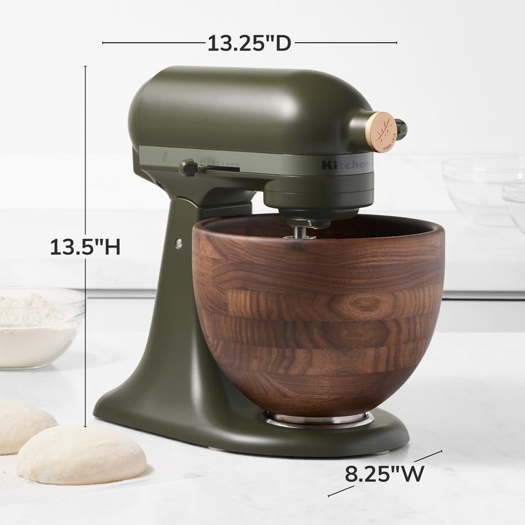 an image of a kitchen mixer being used for doughnuts and other baking ingredients