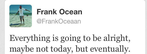 a tweet with an image of frank ocean on it