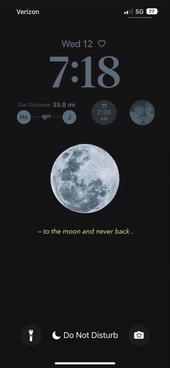 an iphone screen showing the time and date for each month in which you can see the moon