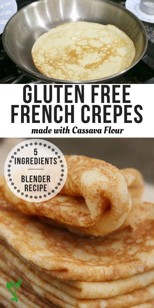 gluten - free french crepes made with casserole flour are ready to be eaten