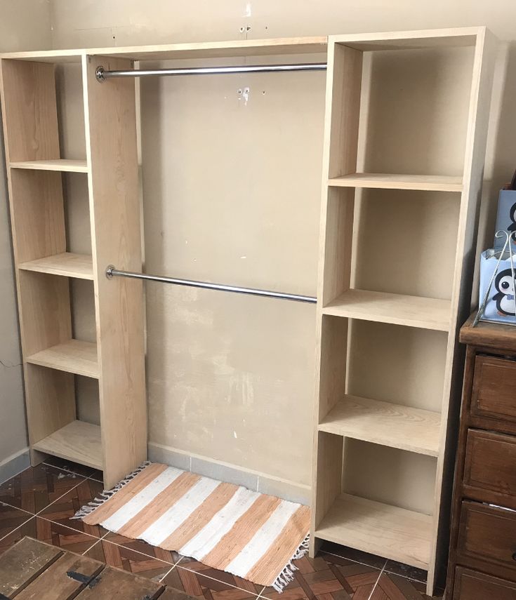 the closet is empty and ready to be put into its new owner's house