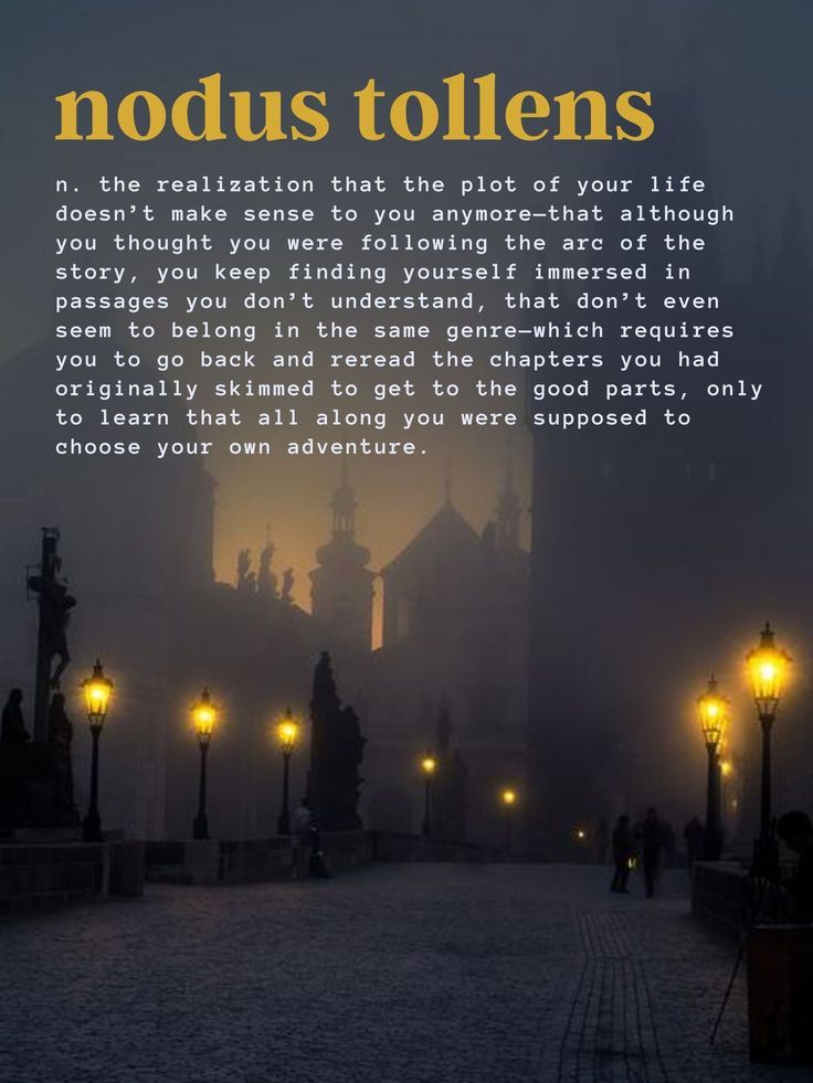 an image of a foggy street at night with the words nodus tolens on it