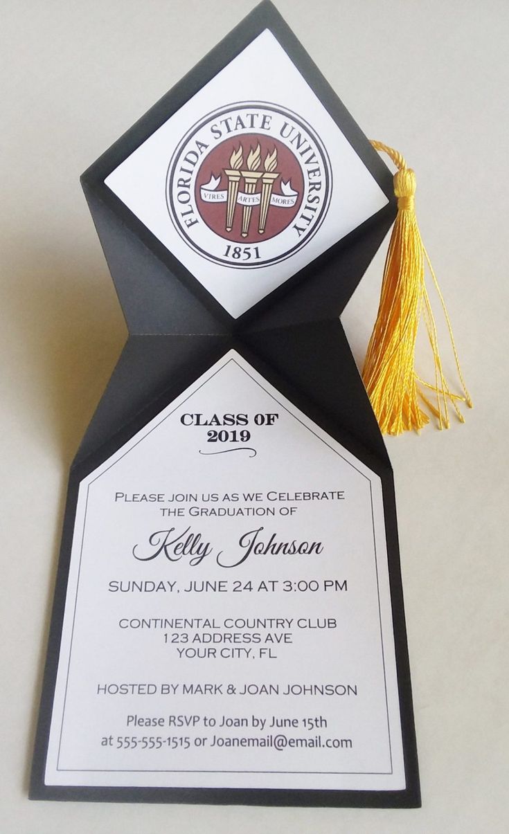 a graduation card with a tassel on it