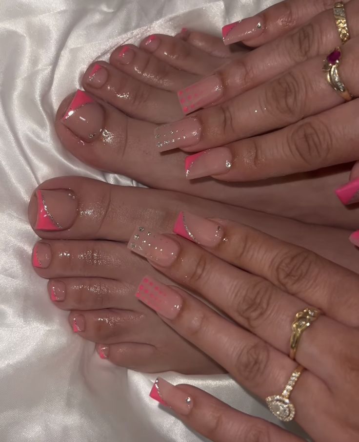 Neon Toe Nails, Toe Nail Ideas, Nails And Toes, Gel Toe Nails, Acrylic Toe Nails, Pretty Toe Nails, Cute Toe Nails, Girly Acrylic Nails, French Acrylic Nails